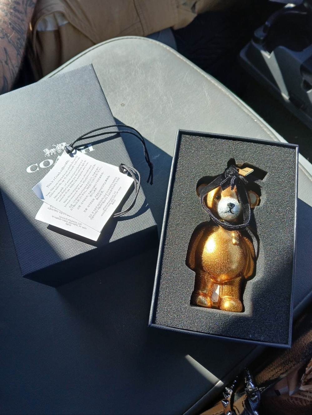 COACH NWT/NIB RARE Bear Christmas Ornament W/Hangtag COLLECTABLE